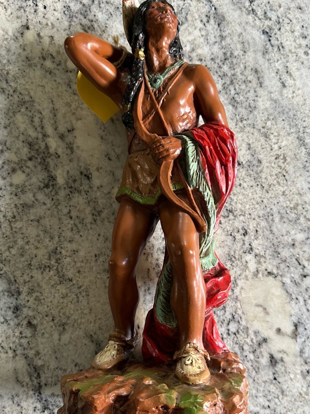 Vintage Universal Statuary Native American Warrior. 14” tall